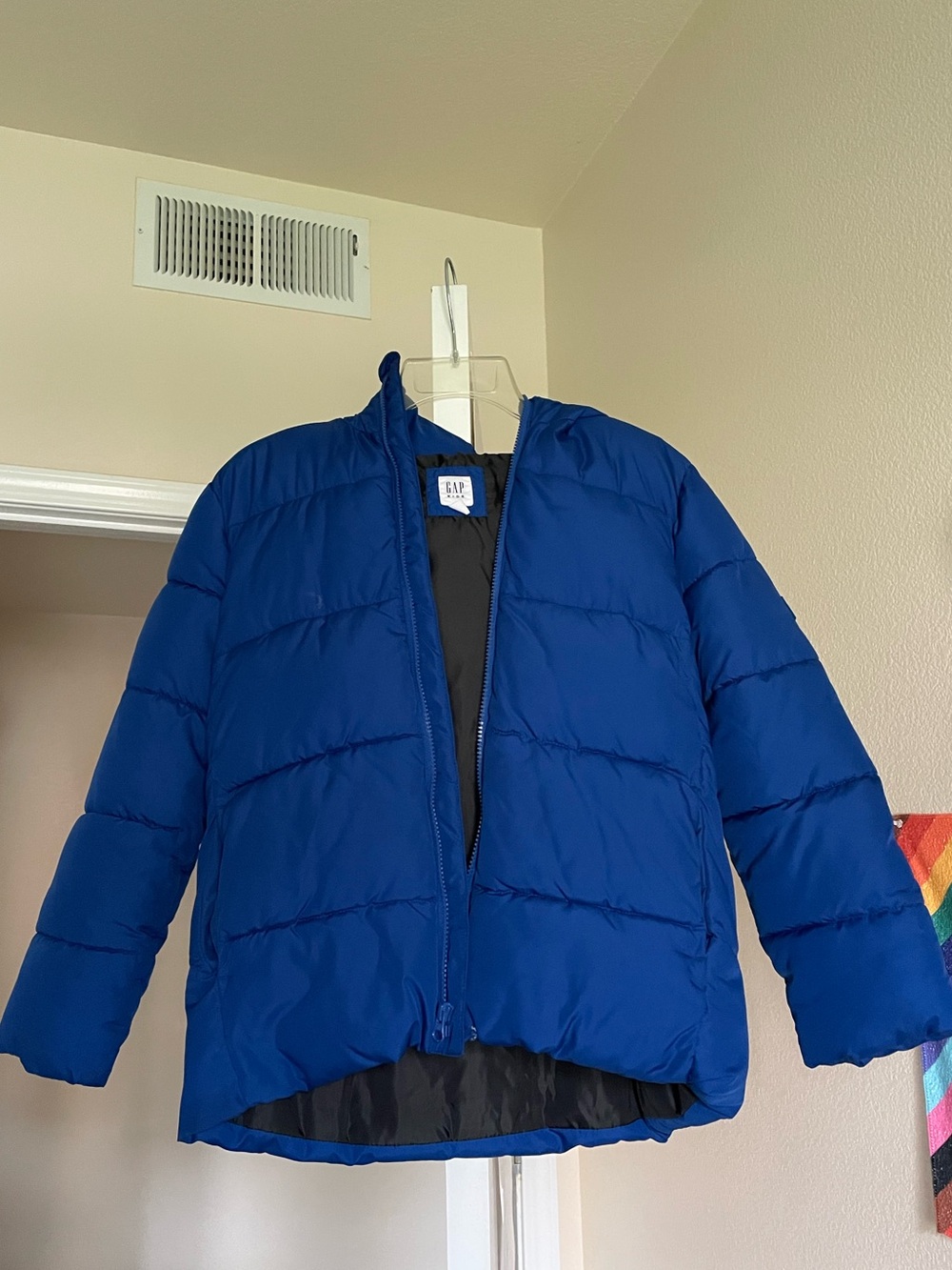 GAP Kids Navy and Royal Blue Lined Puffer Jacket